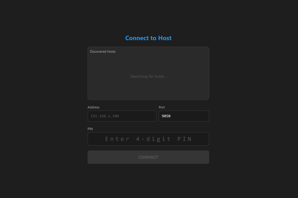 Viewer — Connect to Host